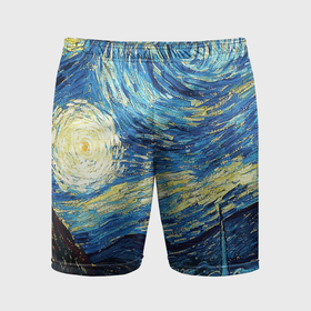 Мужские шорты спортивные с принтом Van Gogh   The starry night в Тюмени,  |  | 