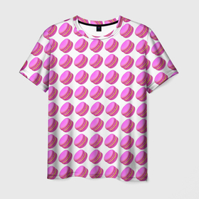 Мужская футболка 3D с принтом Макароны паттерн в Кировске, 100% полиэфир | прямой крой, круглый вырез горловины, длина до линии бедер | 