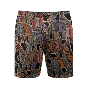 Мужские шорты спортивные с принтом Камуфляж из слона ,  |  | 