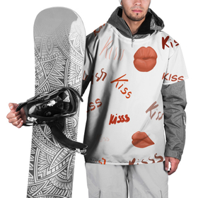 Накидка на куртку 3D с принтом Поцелуйчики в Кировске, 100% полиэстер |  | Тематика изображения на принте: 
