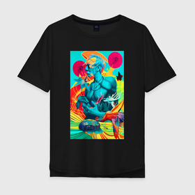Мужская футболка хлопок Oversize с принтом Энди Уорхол   фантазия   нейросеть в Кировске, 100% хлопок | свободный крой, круглый ворот, “спинка” длиннее передней части | 