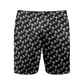 Мужские шорты спортивные с принтом B.A.P black n white pattern в Курске,  |  | 