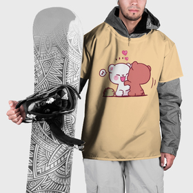 Накидка на куртку 3D с принтом Плюшевые медвежьи объятия в Курске, 100% полиэстер |  | Тематика изображения на принте: 