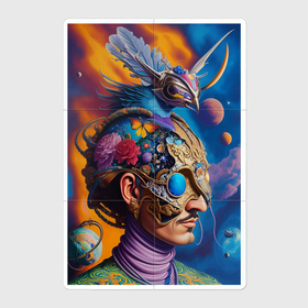 Магнитный плакат 2Х3 с принтом Сальвадор Дали   космический рыцарь   нейросеть   искусство в Санкт-Петербурге, Полимерный материал с магнитным слоем | 6 деталей размером 9*9 см | Тематика изображения на принте: 