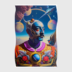 Магнитный плакат 2Х3 с принтом Космический портрет Сальвадора Дали   нейросеть   искусство в Екатеринбурге, Полимерный материал с магнитным слоем | 6 деталей размером 9*9 см | 