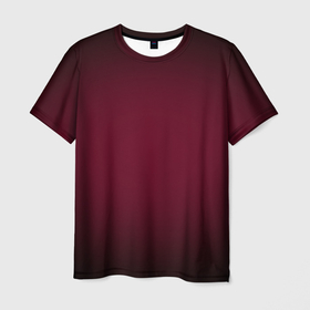 Мужская футболка 3D с принтом Марсала темная, градиент в Тюмени, 100% полиэфир | прямой крой, круглый вырез горловины, длина до линии бедер | Тематика изображения на принте: 