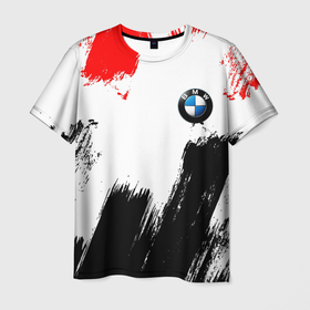 Мужская футболка 3D с принтом BMW art в Курске, 100% полиэфир | прямой крой, круглый вырез горловины, длина до линии бедер | 