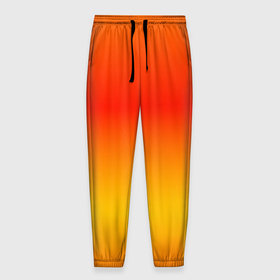 Мужские брюки 3D с принтом Переливы оранжевого , 100% полиэстер | манжеты по низу, эластичный пояс регулируется шнурком, по бокам два кармана без застежек, внутренняя часть кармана из мелкой сетки | 