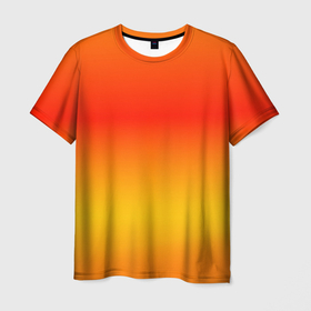 Мужская футболка 3D с принтом Переливы оранжевого в Санкт-Петербурге, 100% полиэфир | прямой крой, круглый вырез горловины, длина до линии бедер | 