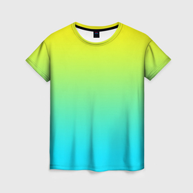Женская футболка 3D с принтом Светло голубой градиент , 100% полиэфир ( синтетическое хлопкоподобное полотно) | прямой крой, круглый вырез горловины, длина до линии бедер | 