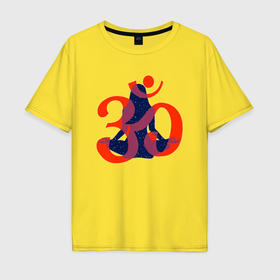 Мужская футболка хлопок Oversize с принтом Звездная  йогини и красный символ ОМ в Курске, 100% хлопок | свободный крой, круглый ворот, “спинка” длиннее передней части | Тематика изображения на принте: 