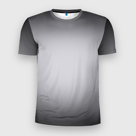 Мужская футболка 3D Slim с принтом Серебристый градиент в Петрозаводске, 100% полиэстер с улучшенными характеристиками | приталенный силуэт, круглая горловина, широкие плечи, сужается к линии бедра | 