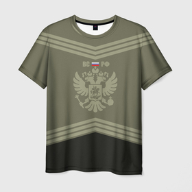 Мужская футболка 3D с принтом Двуглавый орел россии в Белгороде, 100% полиэфир | прямой крой, круглый вырез горловины, длина до линии бедер | 