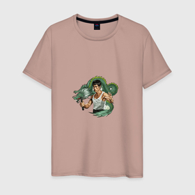 Мужская футболка хлопок с принтом в память Брюсу Ли в Белгороде, 100% хлопок | прямой крой, круглый вырез горловины, длина до линии бедер, слегка спущенное плечо. | 