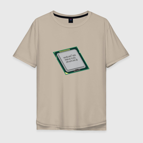 Мужская футболка хлопок Oversize с принтом IT Vagodroch processor в Екатеринбурге, 100% хлопок | свободный крой, круглый ворот, “спинка” длиннее передней части | 