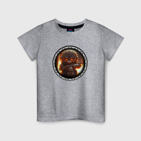 Детская футболка хлопок с принтом Зверёк в стиле киберпанк в Курске, 100% хлопок | круглый вырез горловины, полуприлегающий силуэт, длина до линии бедер | 