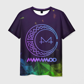 Мужская футболка 3D с принтом Mamamoo emblem , 100% полиэфир | прямой крой, круглый вырез горловины, длина до линии бедер | 