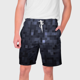 Мужские шорты 3D с принтом Minecraft block time ,  полиэстер 100% | прямой крой, два кармана без застежек по бокам. Мягкая трикотажная резинка на поясе, внутри которой широкие завязки. Длина чуть выше колен | 