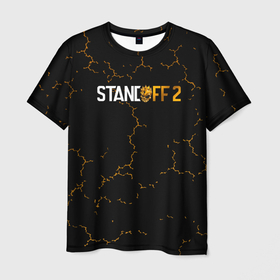 Мужская футболка 3D с принтом Standoff 2 мелкие молнии в Кировске, 100% полиэфир | прямой крой, круглый вырез горловины, длина до линии бедер | Тематика изображения на принте: 