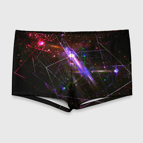 Мужские купальные плавки 3D с принтом Неоновая проекция в городе Новоалтайск, Полиэстер 85%, Спандекс 15% |  | 