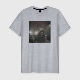 Мужская футболка хлопок Slim с принтом Аниме Москва в городе Новоалтайск, 92% хлопок, 8% лайкра | приталенный силуэт, круглый вырез ворота, длина до линии бедра, короткий рукав | 