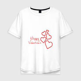 Мужская футболка хлопок Oversize с принтом День всех влюблённых в Курске, 100% хлопок | свободный крой, круглый ворот, “спинка” длиннее передней части | Тематика изображения на принте: 