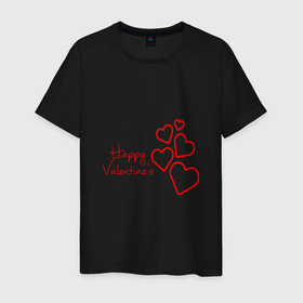 Мужская футболка хлопок с принтом День всех влюблённых в Курске, 100% хлопок | прямой крой, круглый вырез горловины, длина до линии бедер, слегка спущенное плечо. | Тематика изображения на принте: 