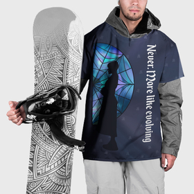 Накидка на куртку 3D с принтом Уэнсдей Аддамс   темная сторона окна , 100% полиэстер |  | Тематика изображения на принте: 