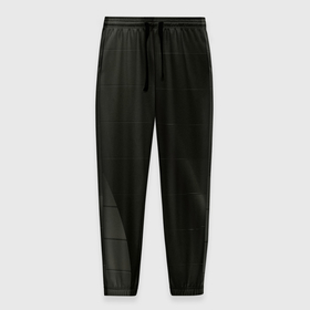 Мужские брюки 3D с принтом Чёрные геометрические металлические листы в Екатеринбурге, 100% полиэстер | манжеты по низу, эластичный пояс регулируется шнурком, по бокам два кармана без застежек, внутренняя часть кармана из мелкой сетки | 