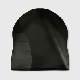 Шапка 3D с принтом Чёрные геометрические металлические листы в Кировске, 100% полиэстер | универсальный размер, печать по всей поверхности изделия | Тематика изображения на принте: 