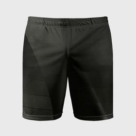 Мужские шорты спортивные с принтом Чёрные геометрические металлические листы в Кировске,  |  | 