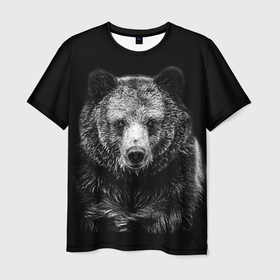 Мужская футболка 3D с принтом Медведь тотем славян в Тюмени, 100% полиэфир | прямой крой, круглый вырез горловины, длина до линии бедер | 