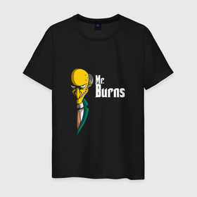 Мужская футболка хлопок с принтом Мистер Бёрнс , 100% хлопок | прямой крой, круглый вырез горловины, длина до линии бедер, слегка спущенное плечо. | 