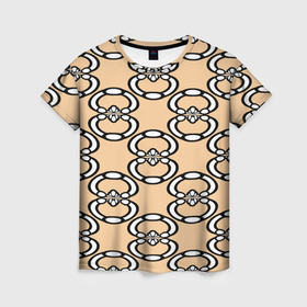 Женская футболка 3D с принтом Восьмерочка, полукруг в форме цифры в Кировске, 100% полиэфир ( синтетическое хлопкоподобное полотно) | прямой крой, круглый вырез горловины, длина до линии бедер | 