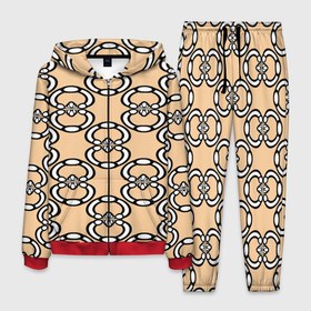 Мужской костюм 3D с принтом Восьмерочка, полукруг в форме цифры в Петрозаводске, 100% полиэстер | Манжеты и пояс оформлены тканевой резинкой, двухслойный капюшон со шнурком для регулировки, карманы спереди | 