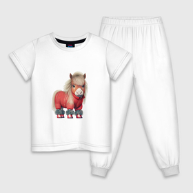 Детская пижама хлопок с принтом Розовый пони в Курске, 100% хлопок |  брюки и футболка прямого кроя, без карманов, на брюках мягкая резинка на поясе и по низу штанин
 | Тематика изображения на принте: 