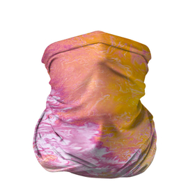 Бандана-труба 3D с принтом Абстрактные переливающиеся розовые, жёлтые и фиолетовые краски в Новосибирске, 100% полиэстер, ткань с особыми свойствами — Activecool | плотность 150‒180 г/м2; хорошо тянется, но сохраняет форму | 