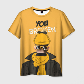 Мужская футболка 3D с принтом You broken в Петрозаводске, 100% полиэфир | прямой крой, круглый вырез горловины, длина до линии бедер | 