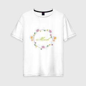 Женская футболка хлопок Oversize с принтом Праздник весны в Санкт-Петербурге, 100% хлопок | свободный крой, круглый ворот, спущенный рукав, длина до линии бедер
 | 