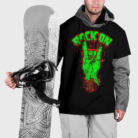 Накидка на куртку 3D с принтом Rock on zombie в Санкт-Петербурге, 100% полиэстер |  | Тематика изображения на принте: 