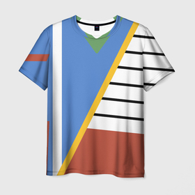 Мужская футболка 3D с принтом Винтаж   70 е   спортивный стиль в Екатеринбурге, 100% полиэфир | прямой крой, круглый вырез горловины, длина до линии бедер | 