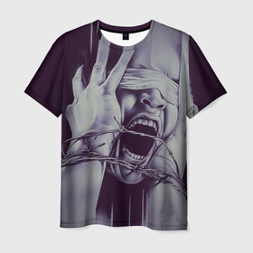 Мужская футболка 3D с принтом Крик хоррор в Белгороде, 100% полиэфир | прямой крой, круглый вырез горловины, длина до линии бедер | 