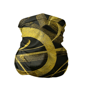 Бандана-труба 3D с принтом Gold Calligraphic в Тюмени, 100% полиэстер, ткань с особыми свойствами — Activecool | плотность 150‒180 г/м2; хорошо тянется, но сохраняет форму | Тематика изображения на принте: 