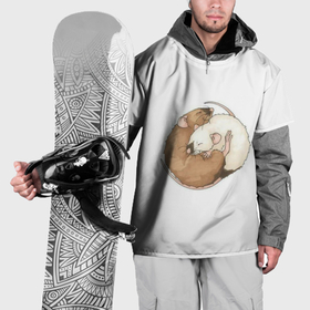 Накидка на куртку 3D с принтом Крыски в Санкт-Петербурге, 100% полиэстер |  | 