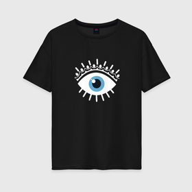 Женская футболка хлопок Oversize с принтом Амулет глаз в Белгороде, 100% хлопок | свободный крой, круглый ворот, спущенный рукав, длина до линии бедер
 | 