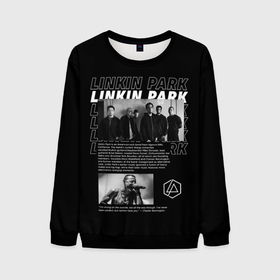 Мужской свитшот 3D с принтом Linkin Park Chester Bennington в Кировске, 100% полиэстер с мягким внутренним слоем | круглый вырез горловины, мягкая резинка на манжетах и поясе, свободная посадка по фигуре | Тематика изображения на принте: 