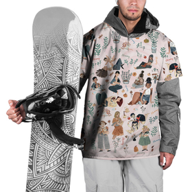 Накидка на куртку 3D с принтом Гармония материнства   паттерн , 100% полиэстер |  | Тематика изображения на принте: 