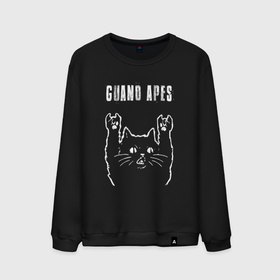 Мужской свитшот хлопок с принтом Guano Apes рок кот в Тюмени, 100% хлопок |  | 