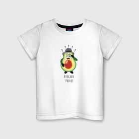Детская футболка хлопок с принтом Авокадо Пуаро , 100% хлопок | круглый вырез горловины, полуприлегающий силуэт, длина до линии бедер | Тематика изображения на принте: 