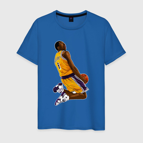 Мужская футболка хлопок с принтом Kobe dunk в Новосибирске, 100% хлопок | прямой крой, круглый вырез горловины, длина до линии бедер, слегка спущенное плечо. | Тематика изображения на принте: 